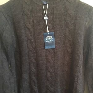 Brown wool cable sweater